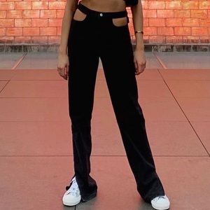 Nasty Gal Black wide leg Jeans